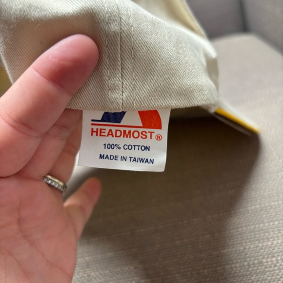 Headmost Beige Cap with Yellow Accent - Picture 4 of 4